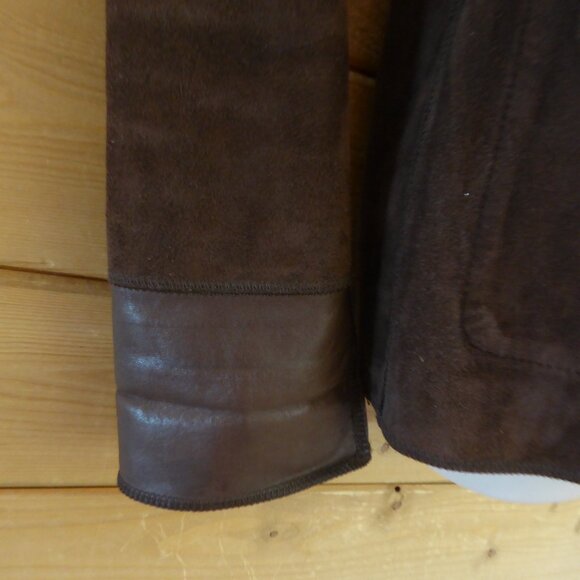 Vera Pelle Shasa Brown Reversible Genuine Leather Suede Jacket S Made in Italy - Picture 5 of 16